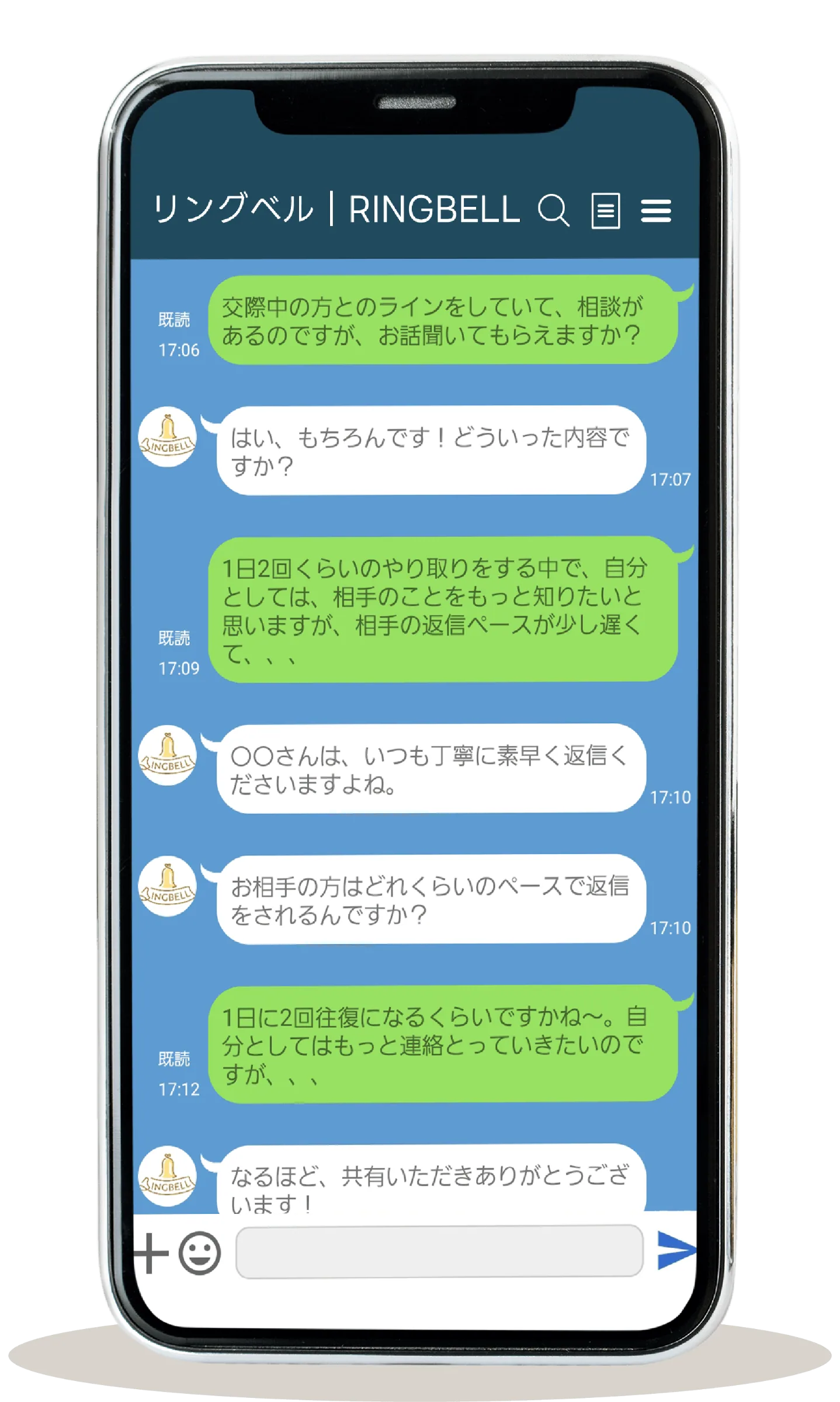 ラインのトーク画面の写真