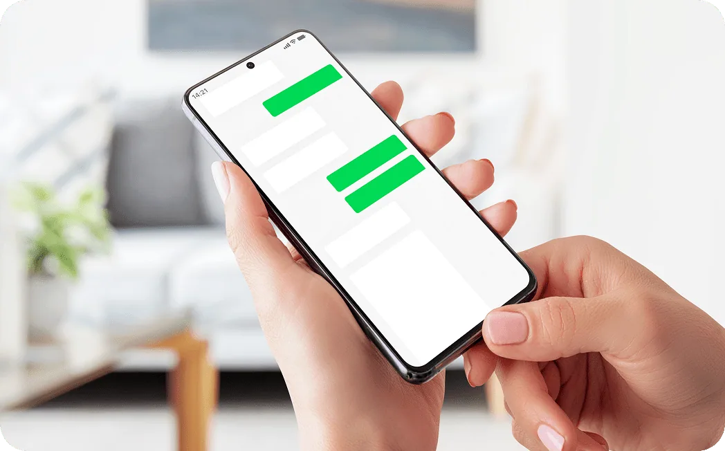 診断結果が送られているスマホの画面